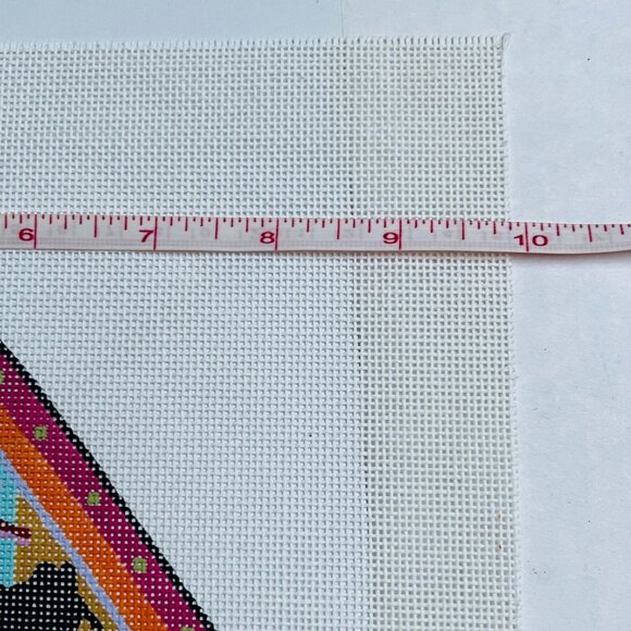 Hand Painted Needlepoint Canvas AGA Designs Heart with Beach Scene Umbrella Boat - Picture 5 of 5